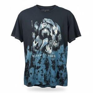 NWOT Sleep Token Rock Band Tee- Black & Blue Short Sleeve T-shirt, unisex XXL